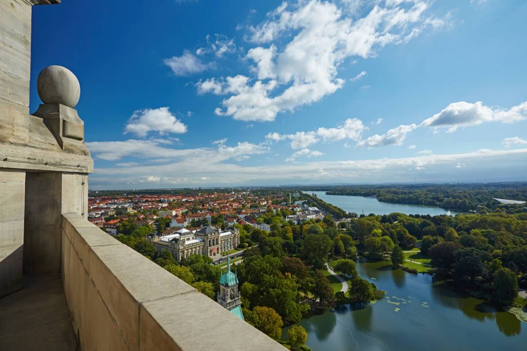 Blick aus der Rathauskuppel in Hannover